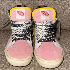 Rare Vans Sk8-Hi MTE "Wild Child" - Pink/Yellow/Checkered